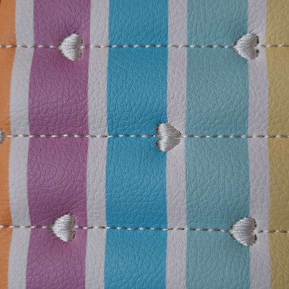 Betsey Johnson Puffy Embroidered Hearts Clutch - Picture 11 of 12